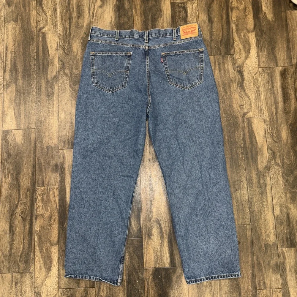 Levi's 550 Relaxed‎ Fit Straight Leg Dark Wash Denim Jeans Men's Size 42x30
